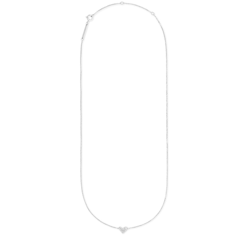 Kendra Scott 14k Gold Heart Pendant Necklace with White Diamonds