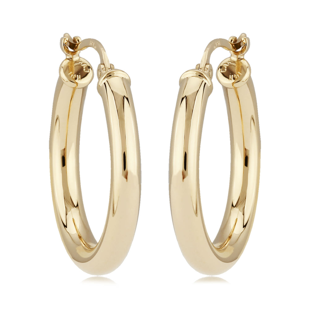 Exquisite 14k Solid Gold Hoop Earrings for Timeless Style