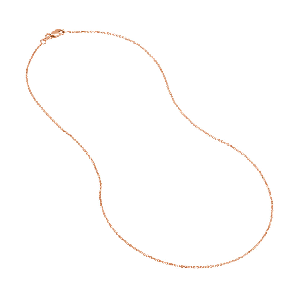 Exquisite 14k Gold Diamond-Cut Cable Chain for Luxury Jewelry Lovers