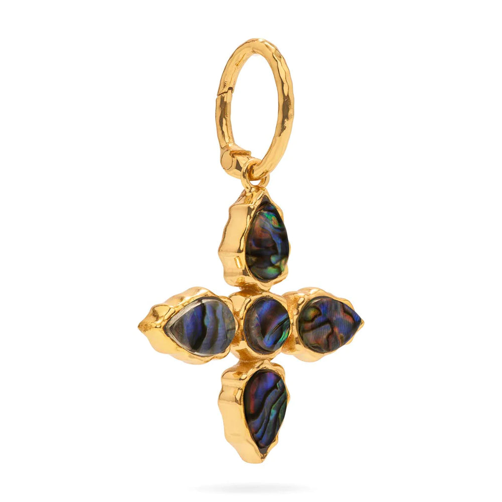Aurora Reversible Pendant by Capucine De Wulf - Abalone and Mother of Pearl Jewelry Piece