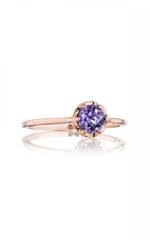 Tacori Delicate 14k Gold Petite Gemstone Crescent Crown Ring