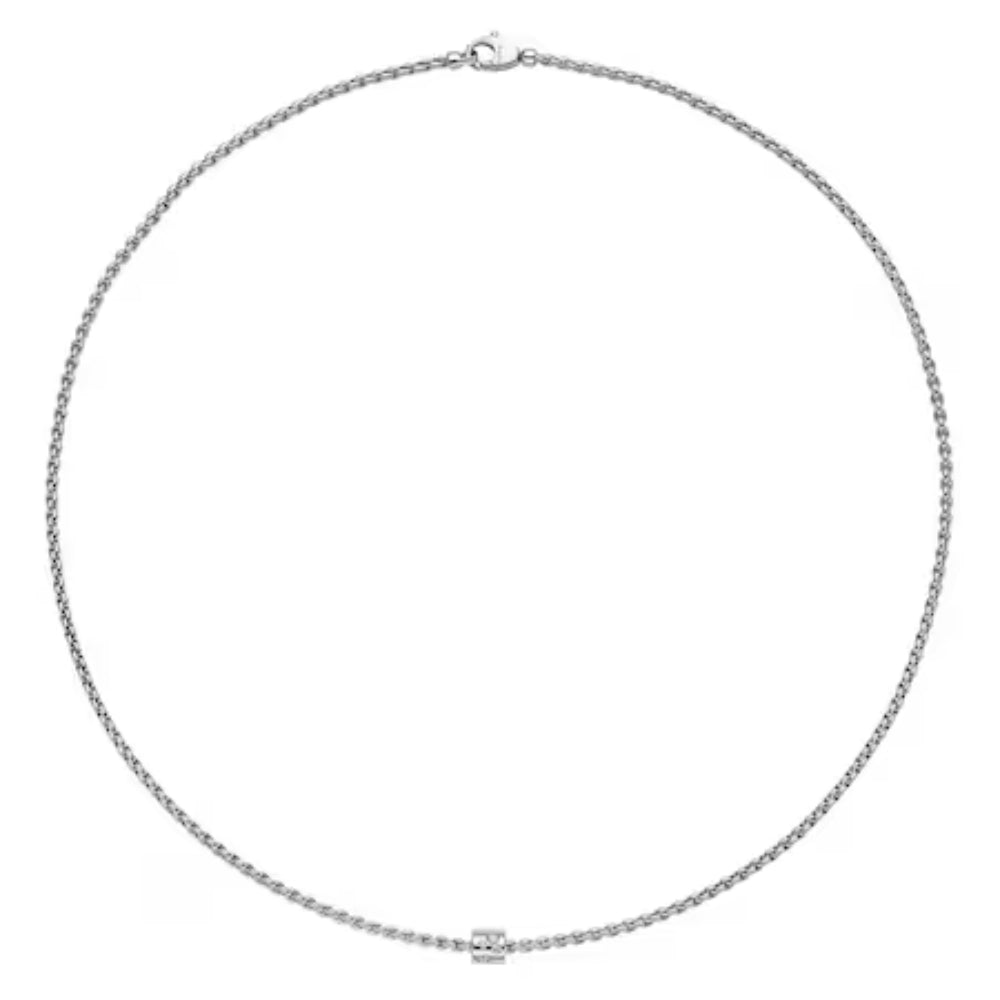 Fope Aria Collection Exquisite 18k Gold Diamond Pavé Necklace for Elegant Adornment