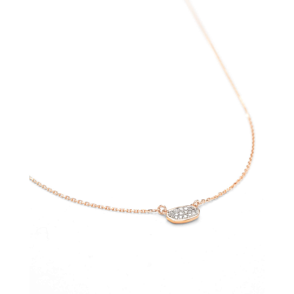 Kendra Scott Marisa Timeless 14k Gold Plated Pendant Necklace Adorned with White Diamonds for Women