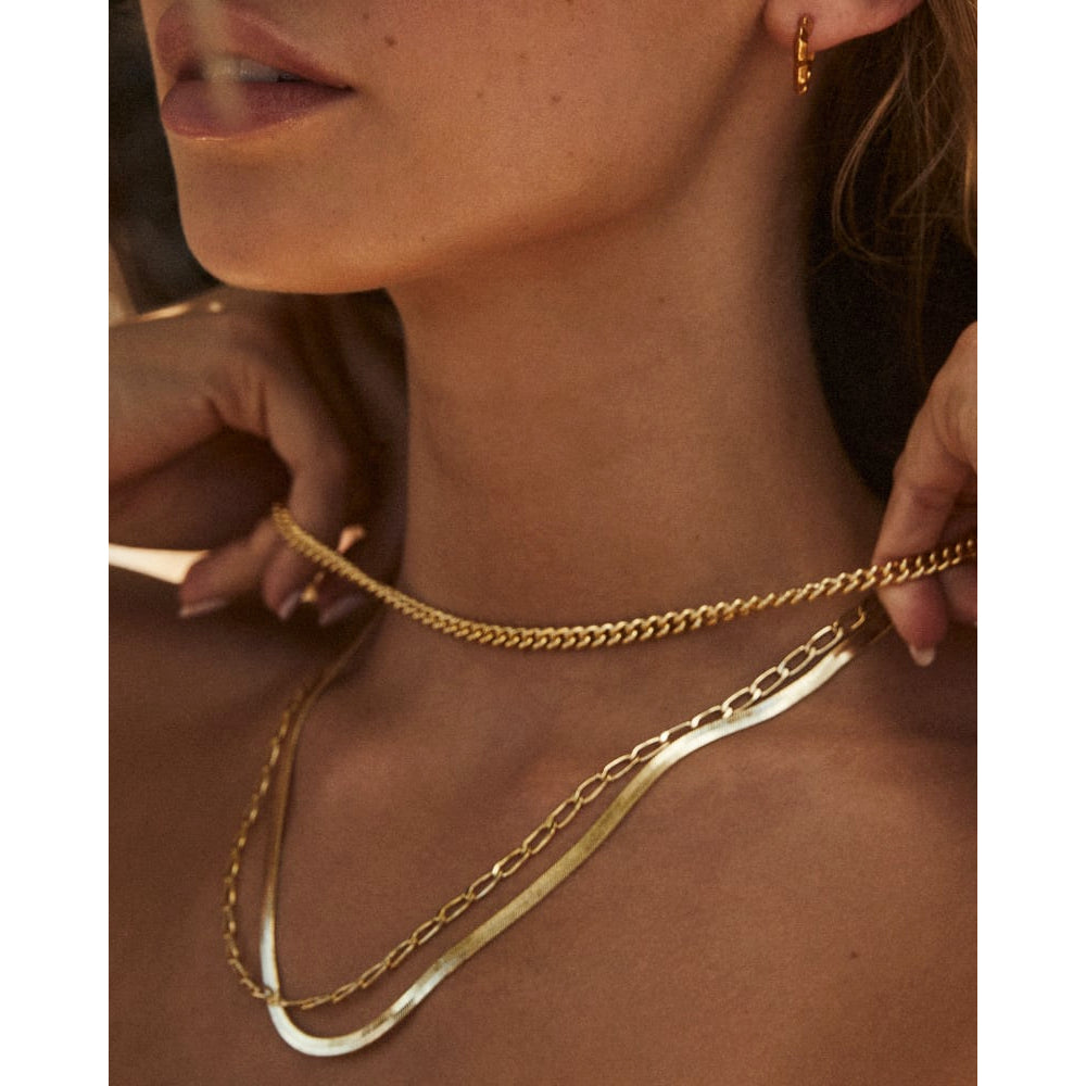 Gorgeous 14k Gold Plated Kendra Scott Merrick Cable Chain Necklace