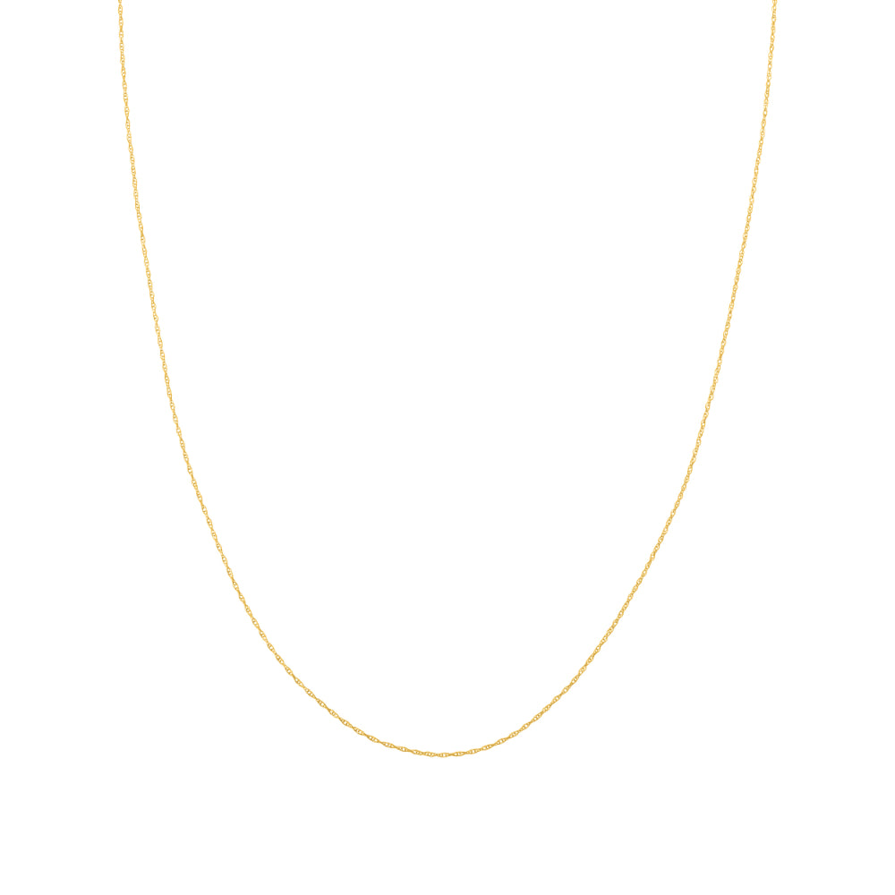 14k Yellow Gold Elegant Rope-Style Necklace, 18 Inches Long