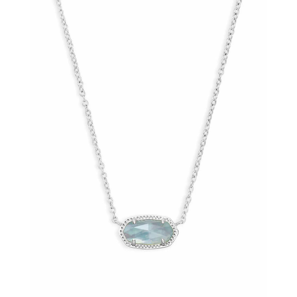 Kendra Scott Light Blue Illusion Elisa Dainty Pendant Necklace