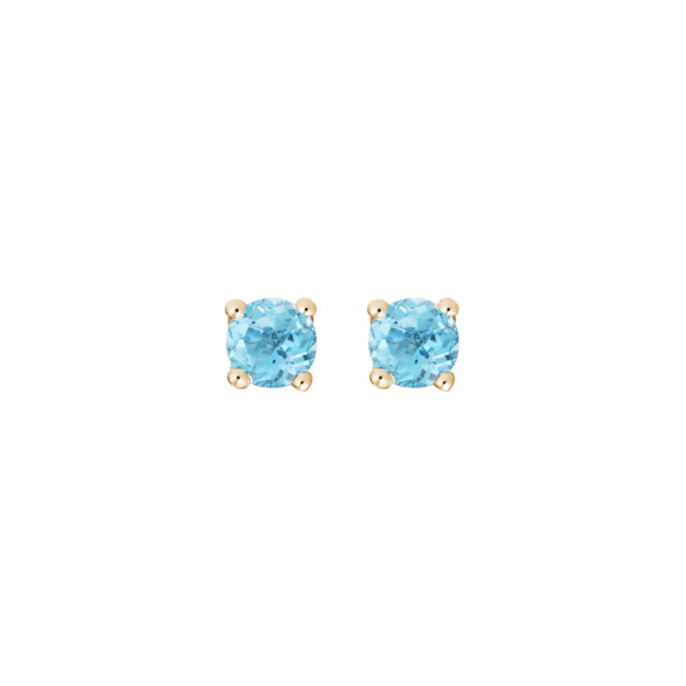 Exquisite 14k Gold Gemstone Stud Earrings for Adornment