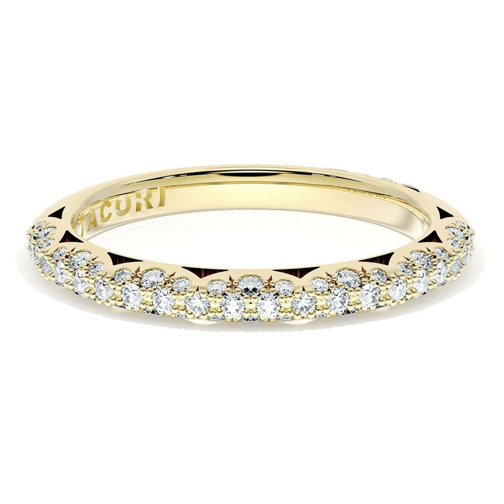 Tacori Founder's Collection 18k Yellow Gold French Pavé Diamond Wedding Band