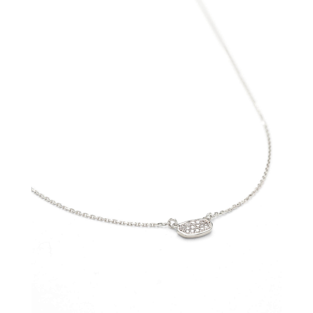 Kendra Scott Marisa Timeless 14k Gold Plated Pendant Necklace Adorned with White Diamonds for Women