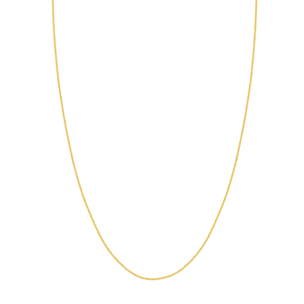 Adjustable Length 14k Gold Wheat Chain Necklace