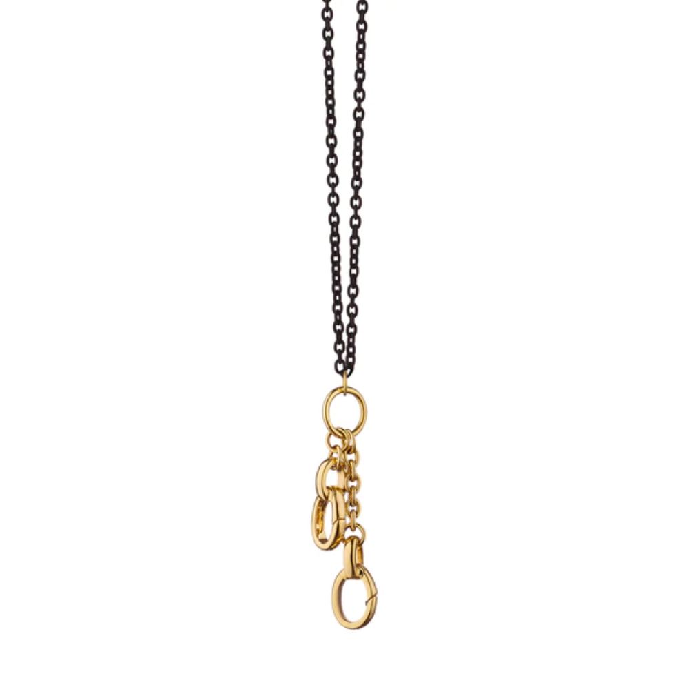 Monica Rich Kosann Customizable 18K Yellow Gold & Steel Charm Enhancer for Personalized Necklace Design