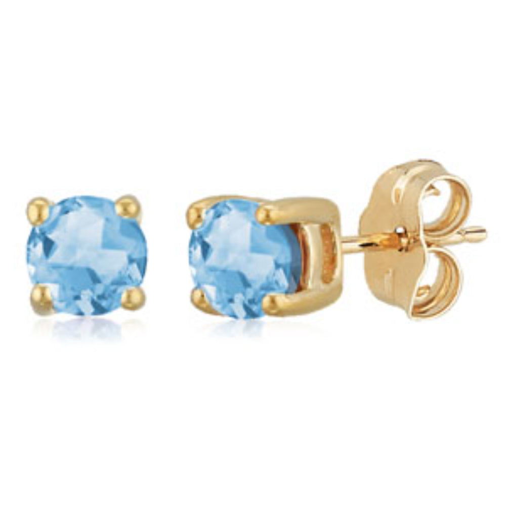 Luxurious 14k Gold Gemstone Stud Earrings for Modern Sophisticates