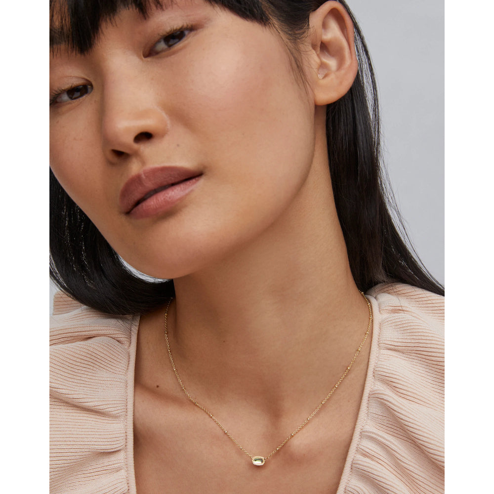 Kendra Scott Dichroic Glass Mini Elisa Short Gold Satellite Pendant Necklace