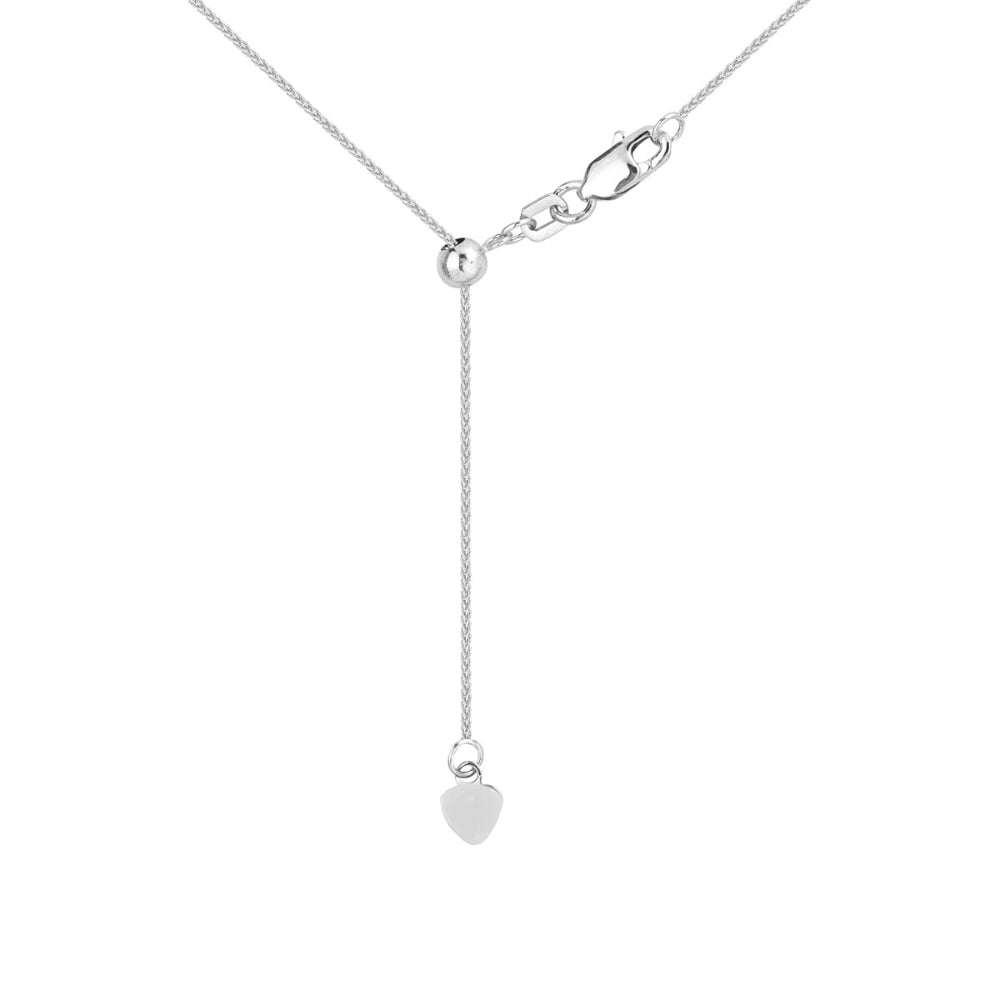 Adjustable Length 14k Gold Wheat Chain Necklace