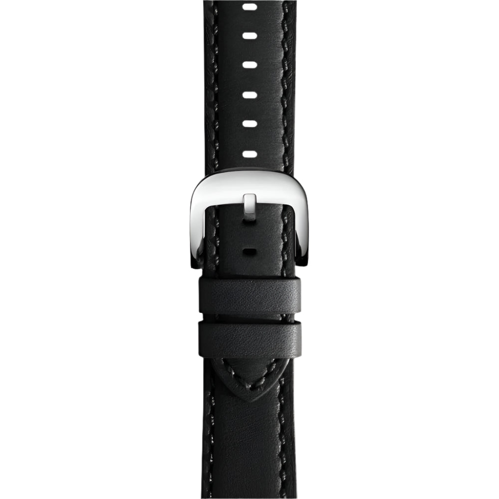 Shinola Premium 22mm Hand - sewn Leather Watch Strap in Black & Dark Cognac