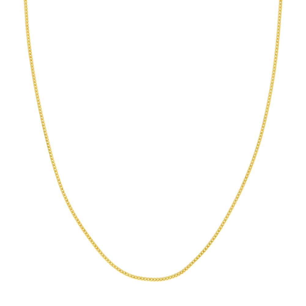 14k Gold 1.55mm Franco Chain for Stylish Layering or Solo Wear