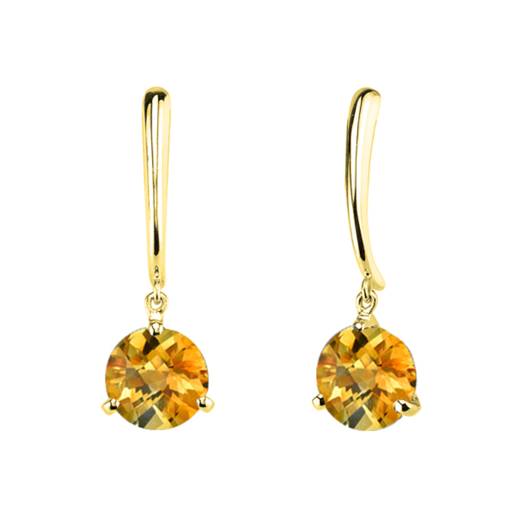 14k Gold Dangle Gemstone Earrings - A Stunning Jewelry Piece