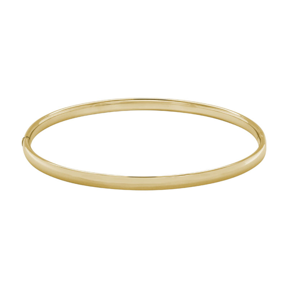 14-karat Gold Hinged Bangle Style Bracelet for Women