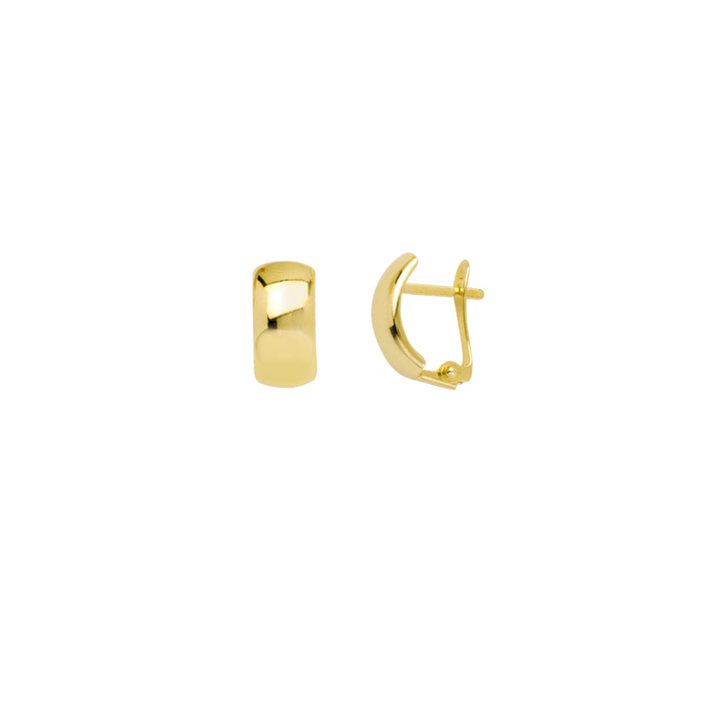 14k Yellow Gold Graduated Curved Earrings for Day and Night