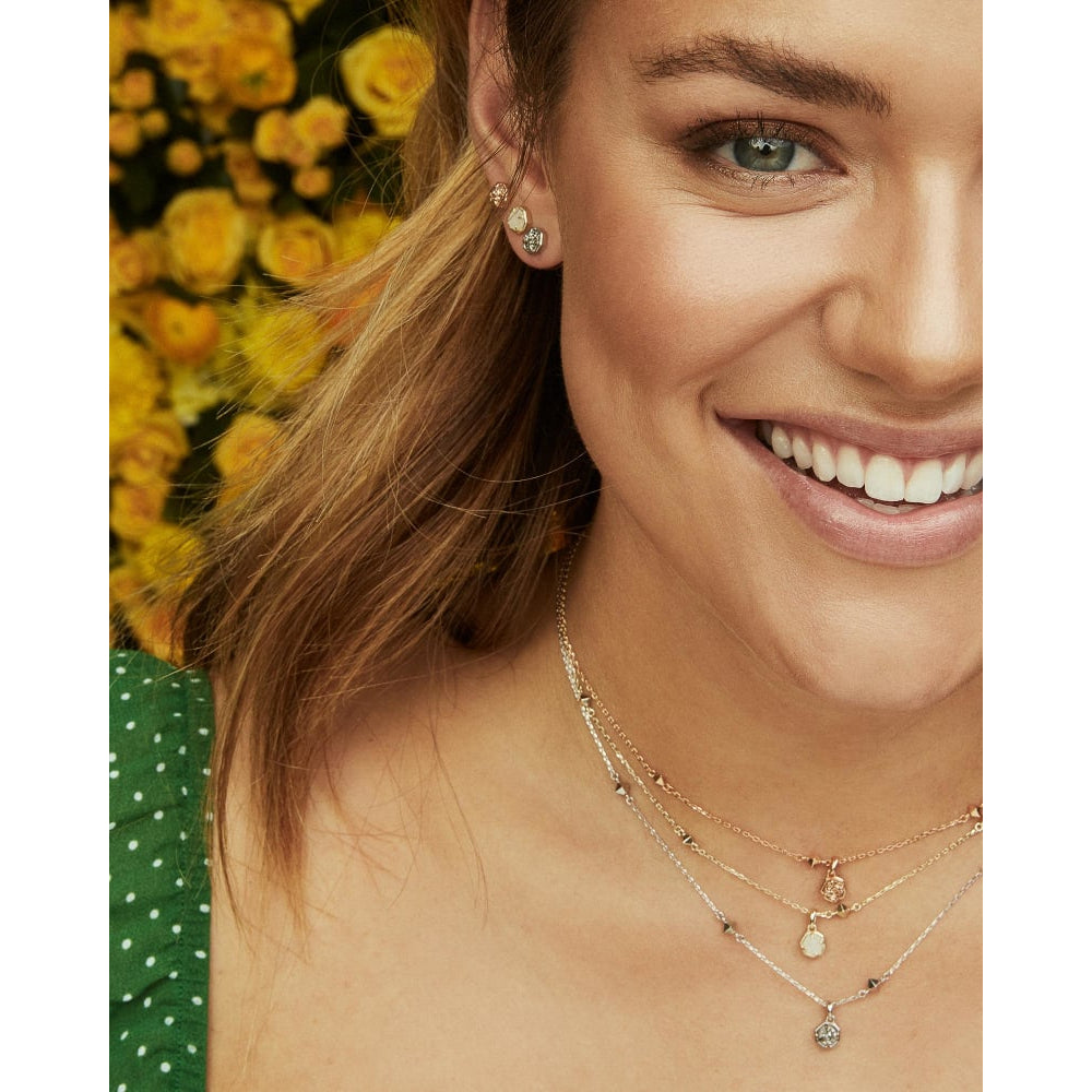 Kendra Scott Drusy Nola Stud Earrings in 14k Gold or Rhodium