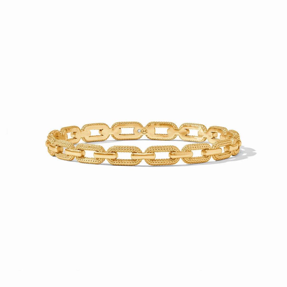 Julie Vos 24k Gold Plated Cheval Paperclip Oval Bangle