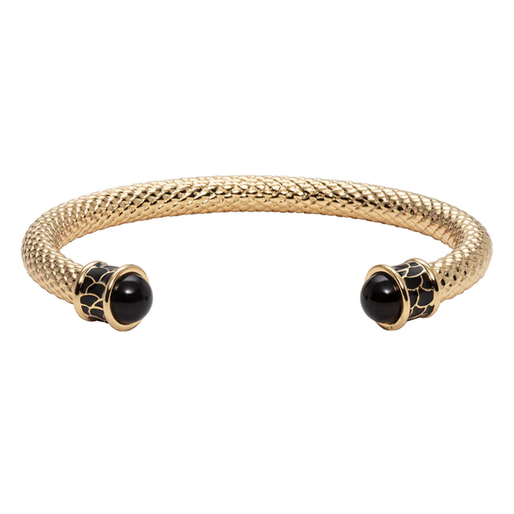 Halcyon Days Exquisite 18ct Gold - Plated Salamander Torque Bangle