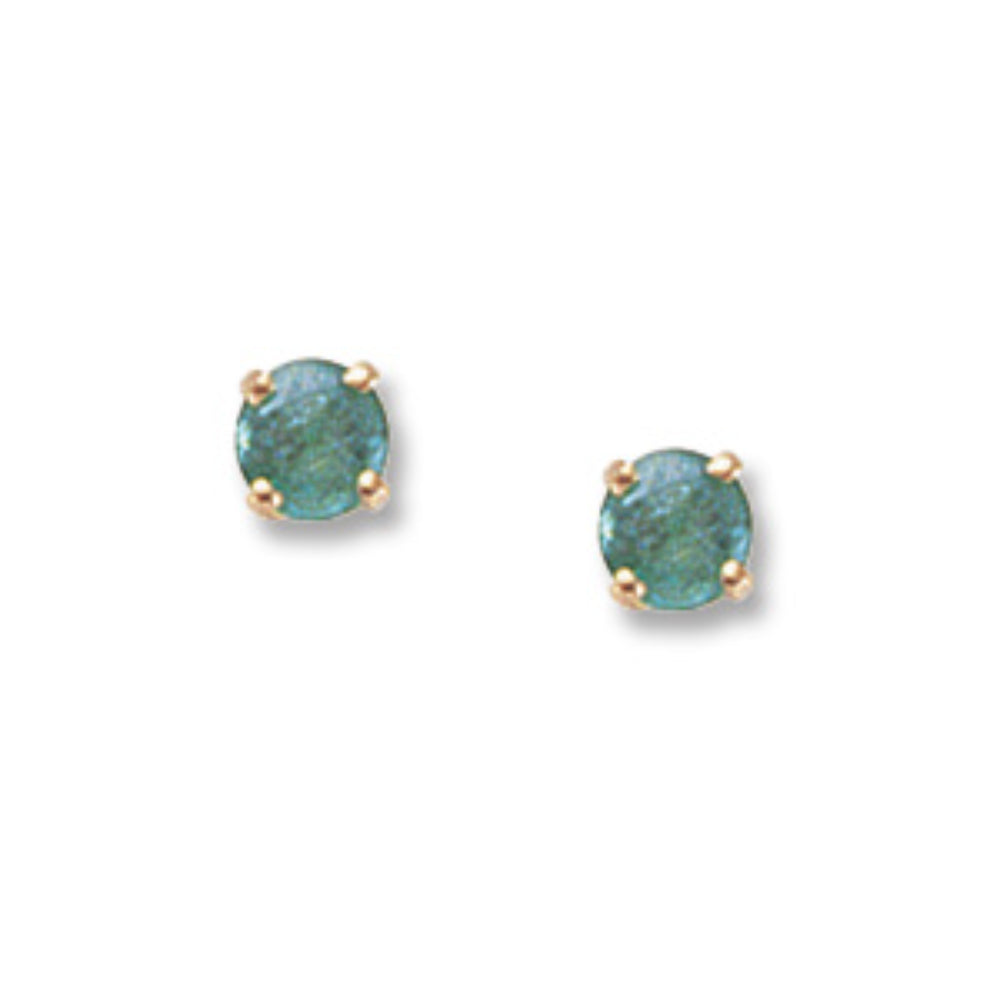 Luxurious 14k Gold Gemstone Stud Earrings for Modern Sophisticates