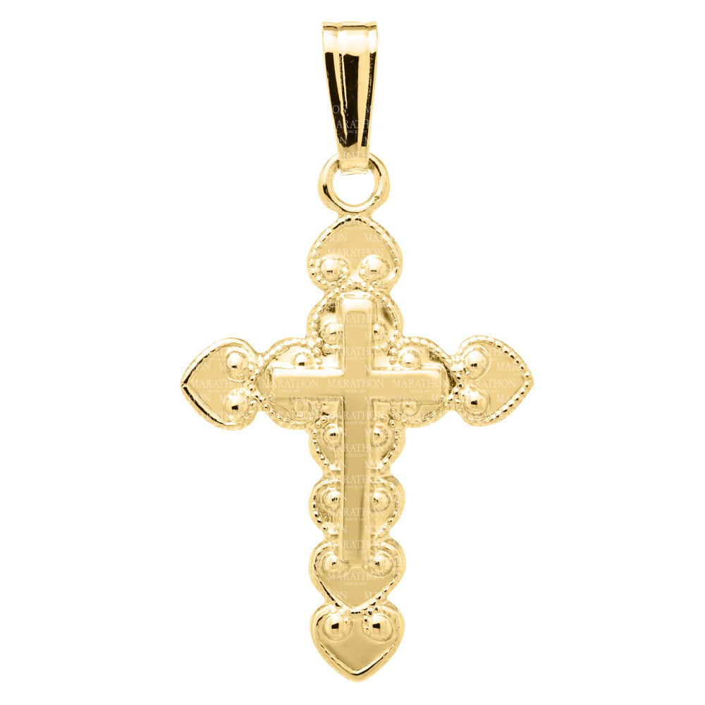 14k Gold Cross Pendant for Children with 15' Chain