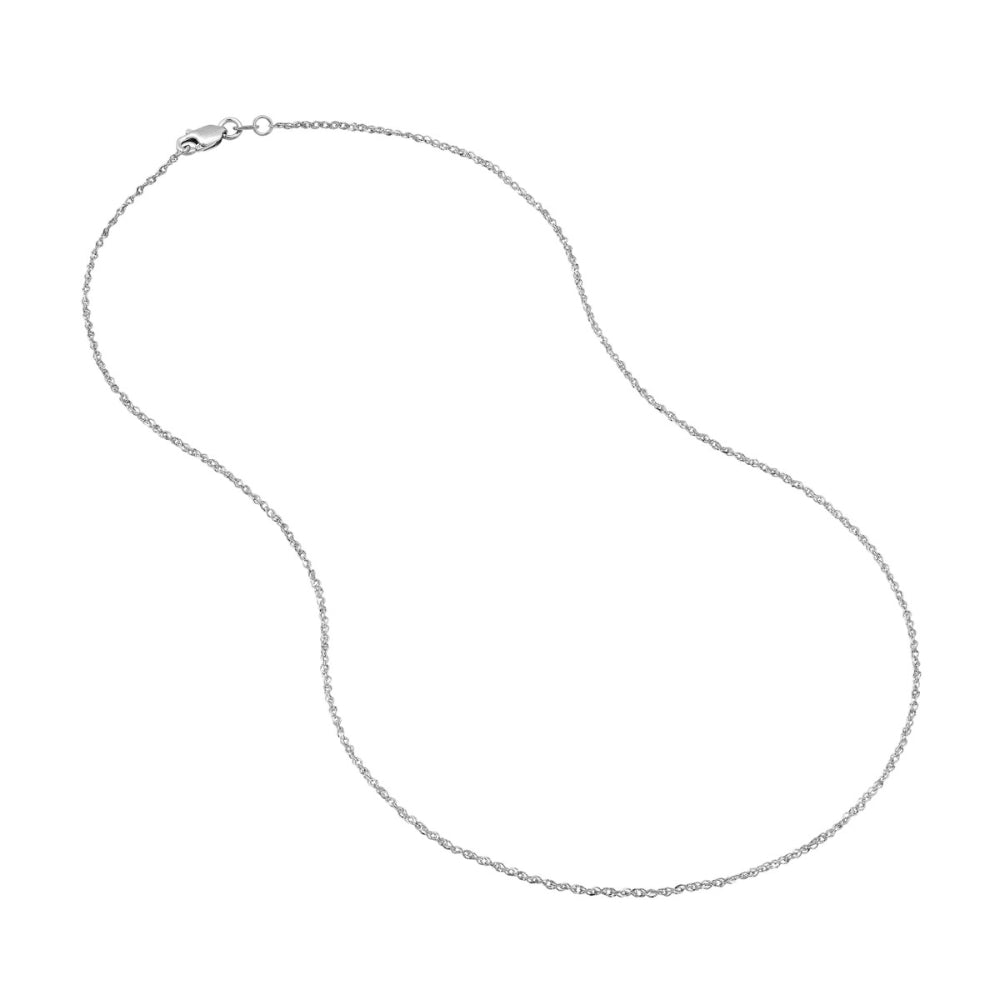 14k Gold Shimmering Sparkle Cut Singapore Style Necklace Chain