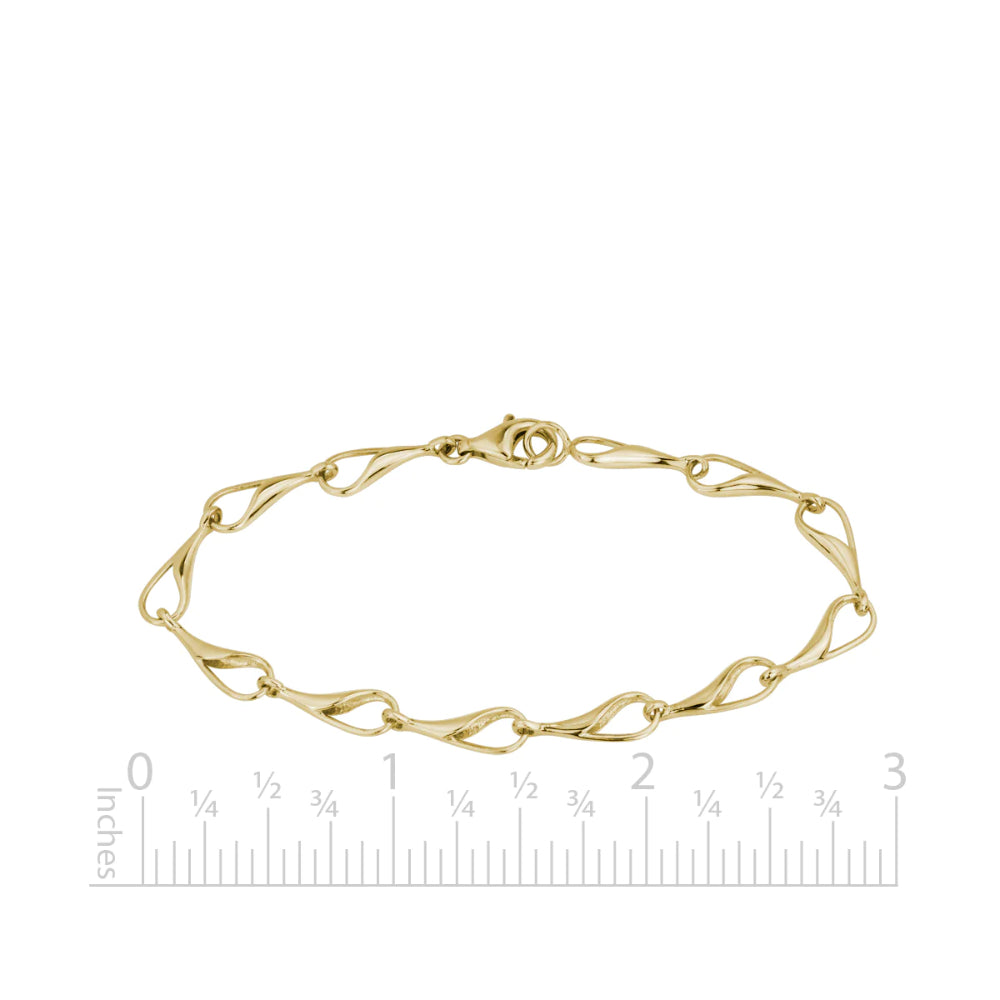 Stunning 14k Gold Needle's Eye Style Bracelet for Fashion Accessorizing