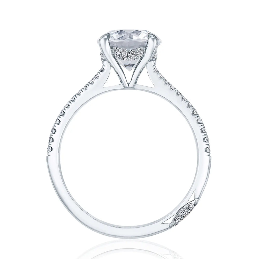 18k White Gold Tacori Founder's Collection Round Solitaire Engagement Ring