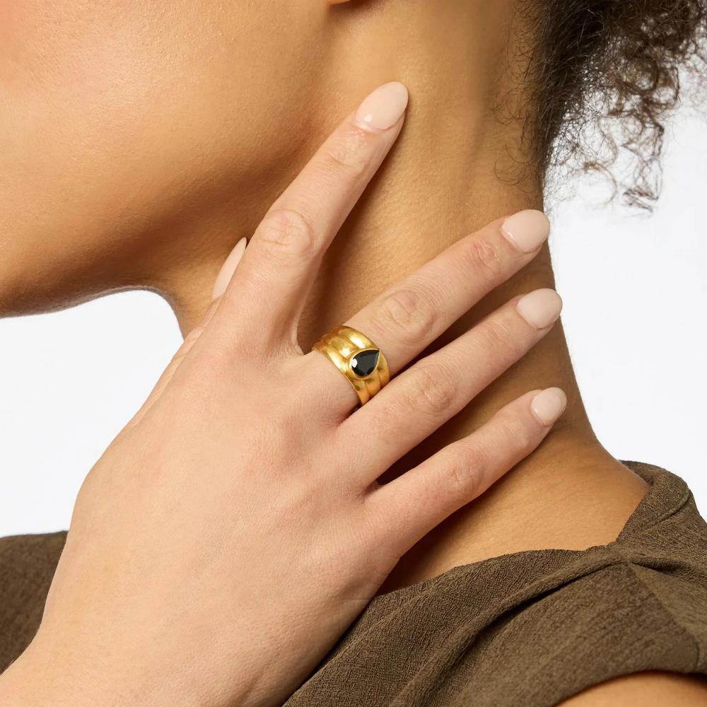 Julie Vos Cirque Style Teardrop Stone Ring for Women