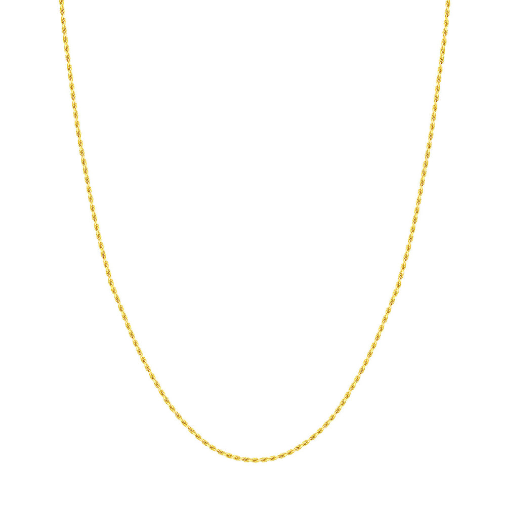 18-Inch 14k Gold Diamond-Cut Rope Chain with Elegant Design