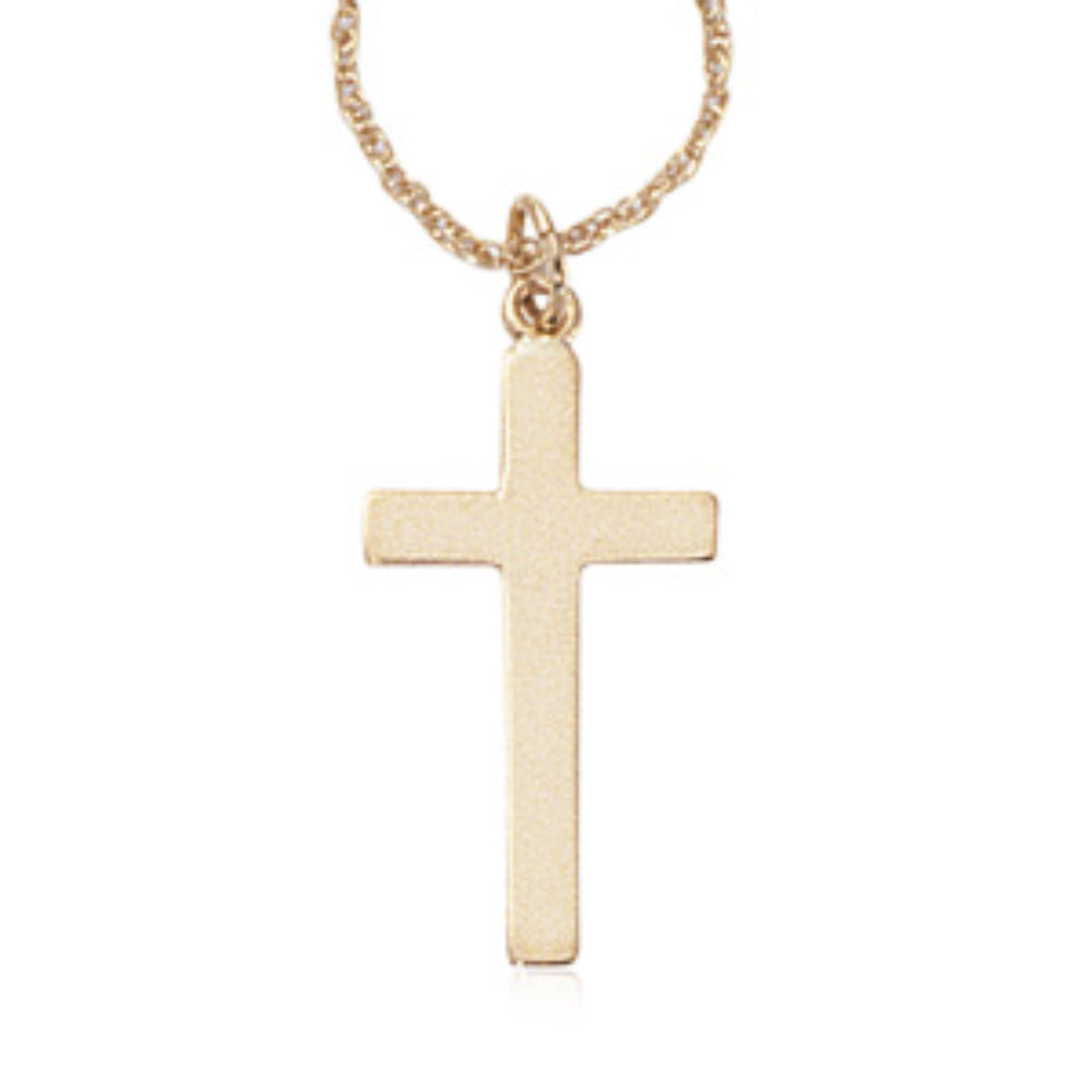 Exquisite 14k Gold Cross-Shaped Pendant Necklace for Stylish Wear