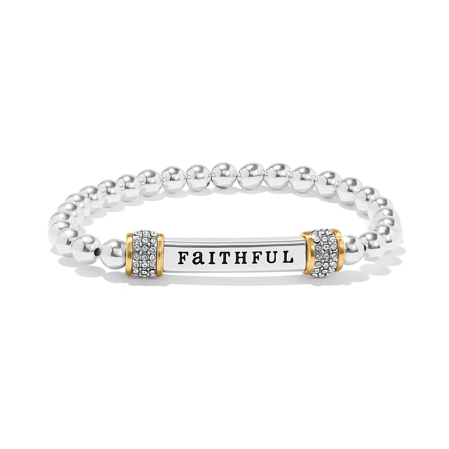 Faithful Two-Tone Stretch Bracelet in Brighton Meridian Style