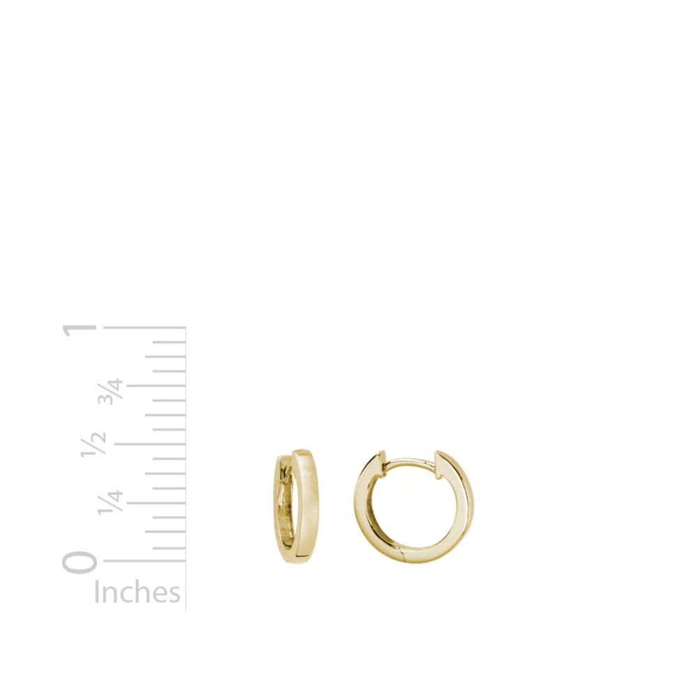 Stylish 14k Gold Hoop Earrings with Square Edges
