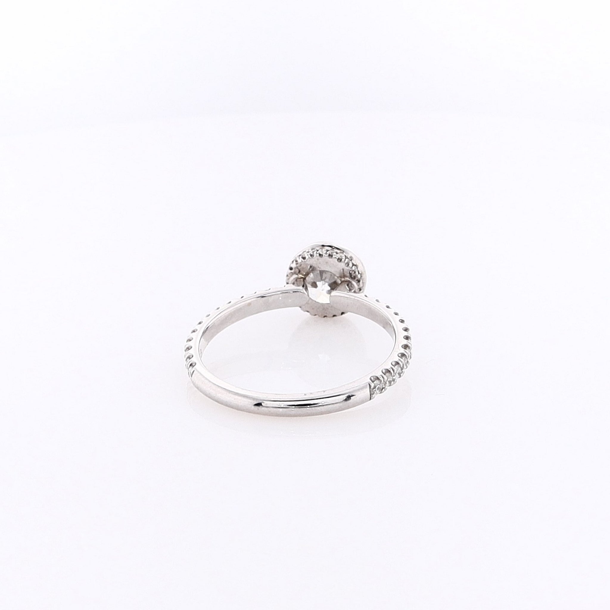 Elegant 18 Karat White Gold Diamond Engagement Ring by Estate Michael M