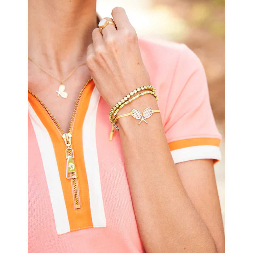 Sunrise Style 4mm Lime Colored Tennis Jewelry Bracelet