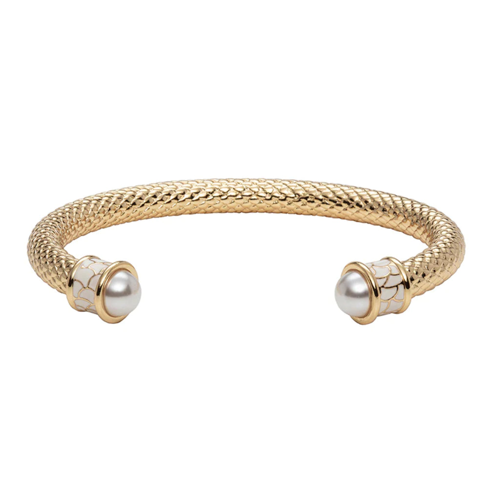 Halcyon Days Exquisite 18ct Gold - Plated Salamander Torque Bangle