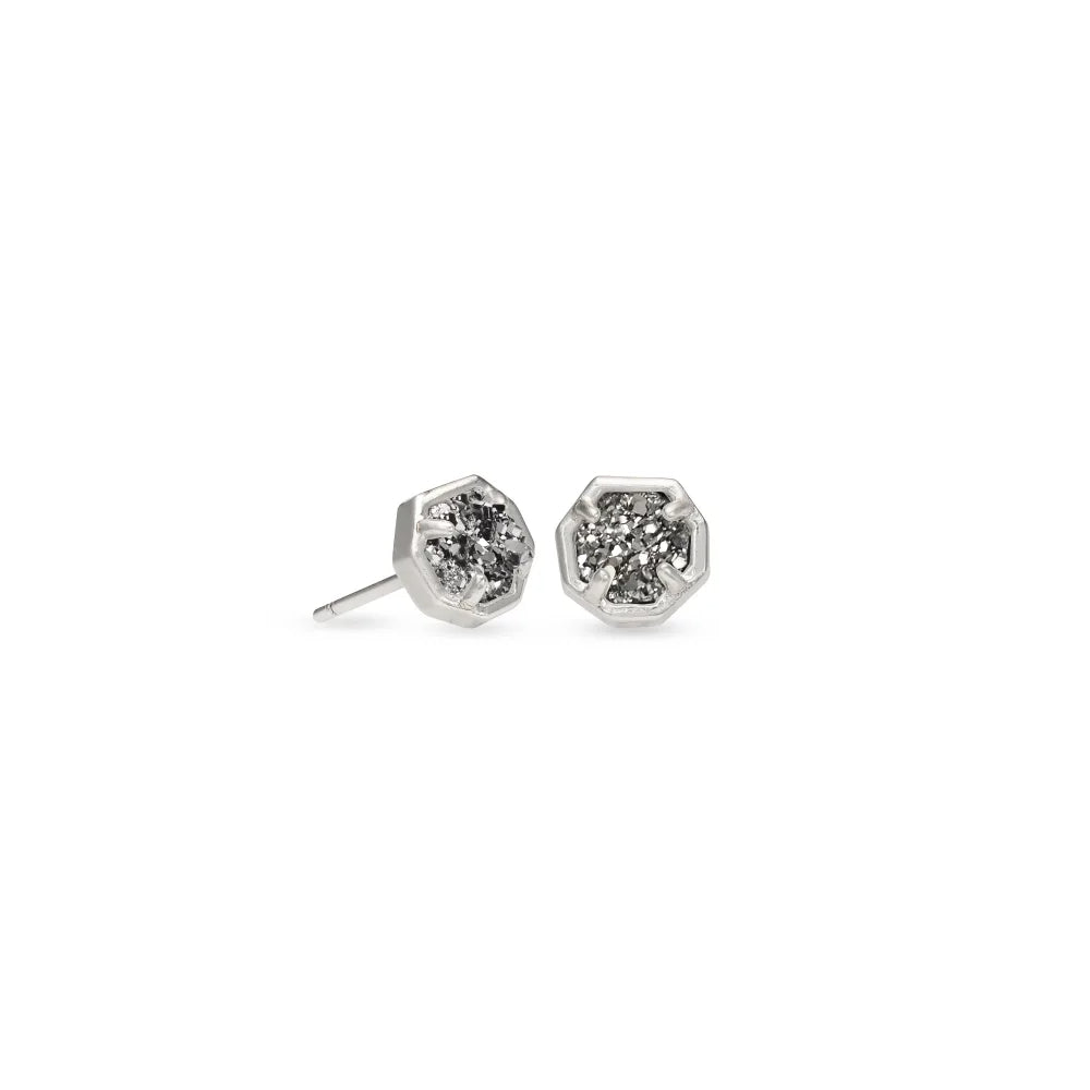 Kendra Scott Drusy Nola Stud Earrings in 14k Gold or Rhodium