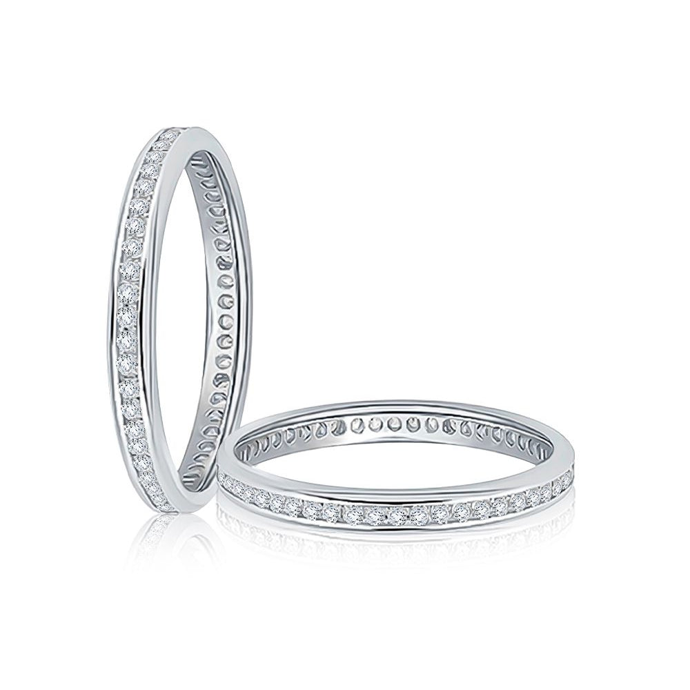 A. Jaffe 14k Gold Diamond Eternity Ring for Wedding Band