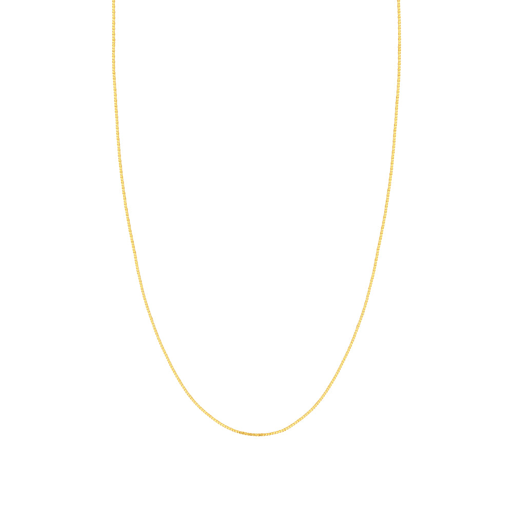 14-karat Yellow Gold, 0.96-millimeter Box Chain Necklace, Available in 18 Inches and 30 Inches