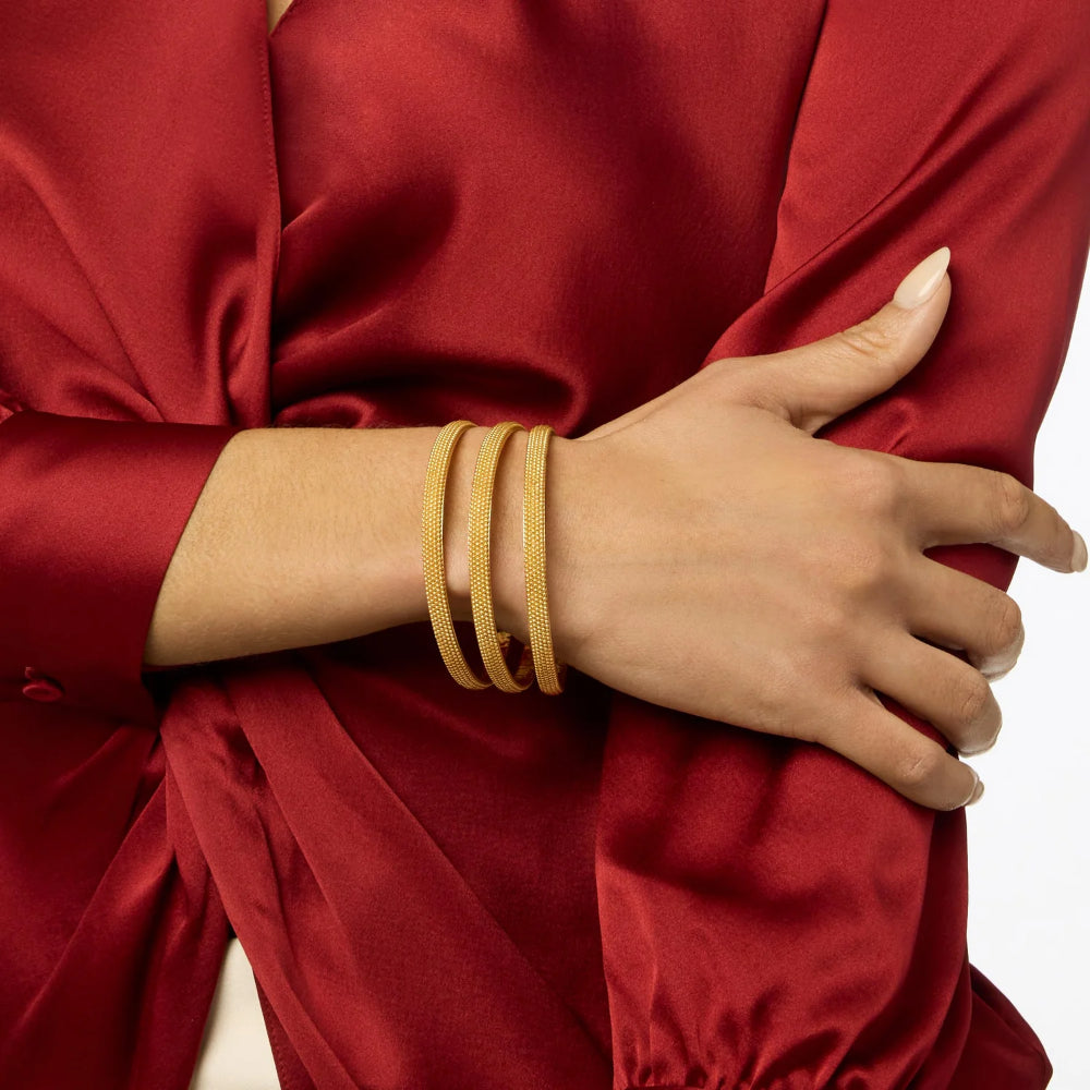 Julie Vos Beaded Golden Eternity Bracelet Bangle