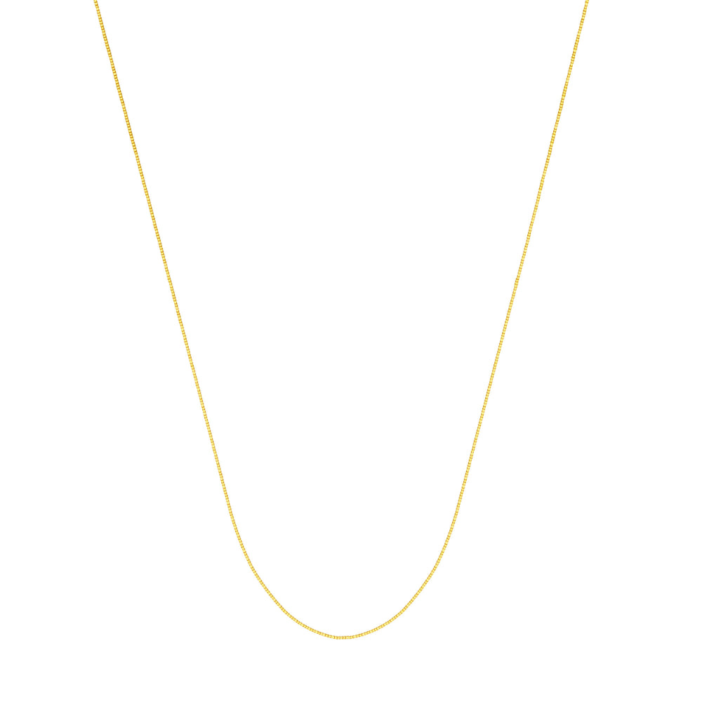 14 Karat Yellow Gold 0.55 Millimeter Box Chain for Jewelry Lovers
