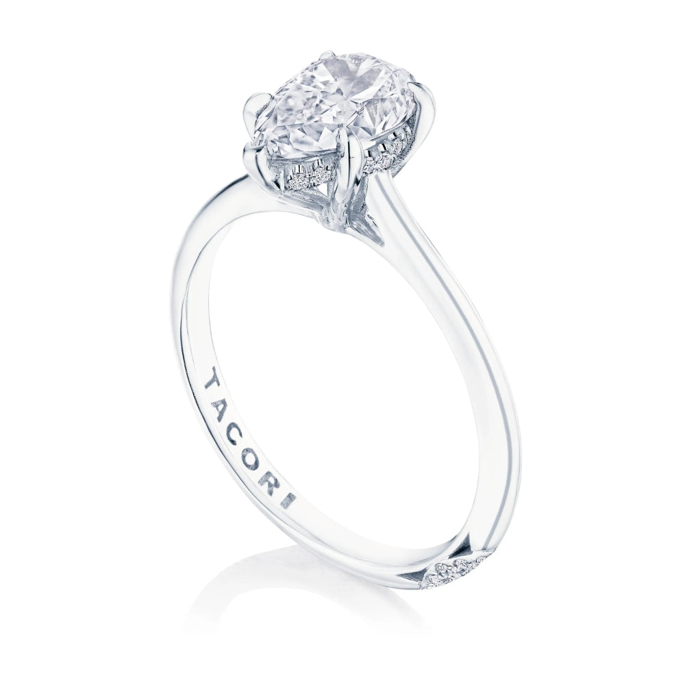 Tacori's Exquisite Founder's Collection Pear - Shaped Solitaire Engagement Ring for Romantic Proposals