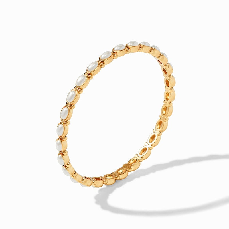Gorgeous Julie Vos Mykonos Imported Glass and Pearl Bangle
