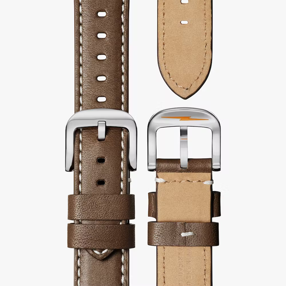Shinola Runwell 41mm Men's Classic Cream and Dark Brown Quartz Watch