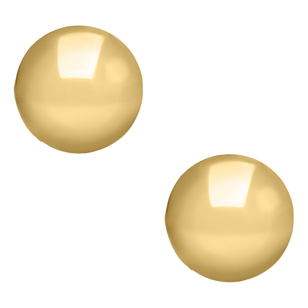 Classic 14k Gold Children's Ball Stud Earrings with Screw Back - 4mm Diameter