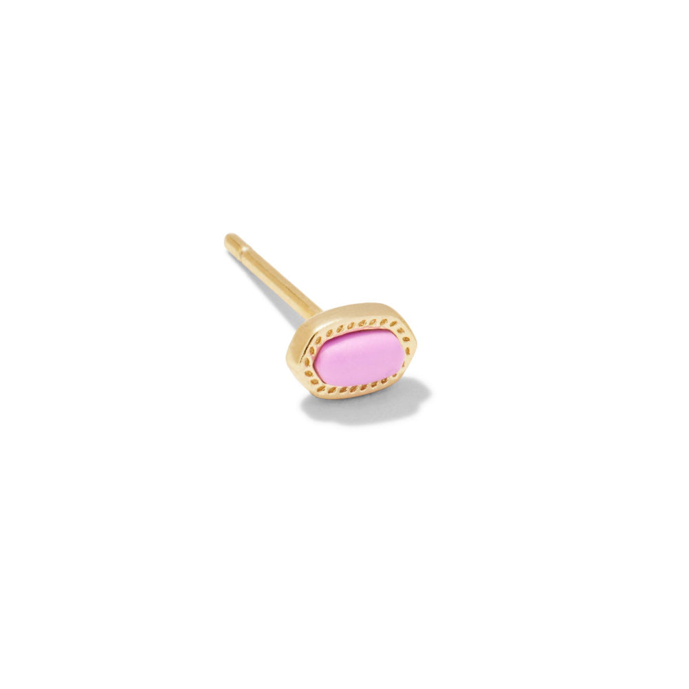 Kendra Scott Gold-plated Brass Single Stud Earring with Fuchsia Magnesite - Elliot Style