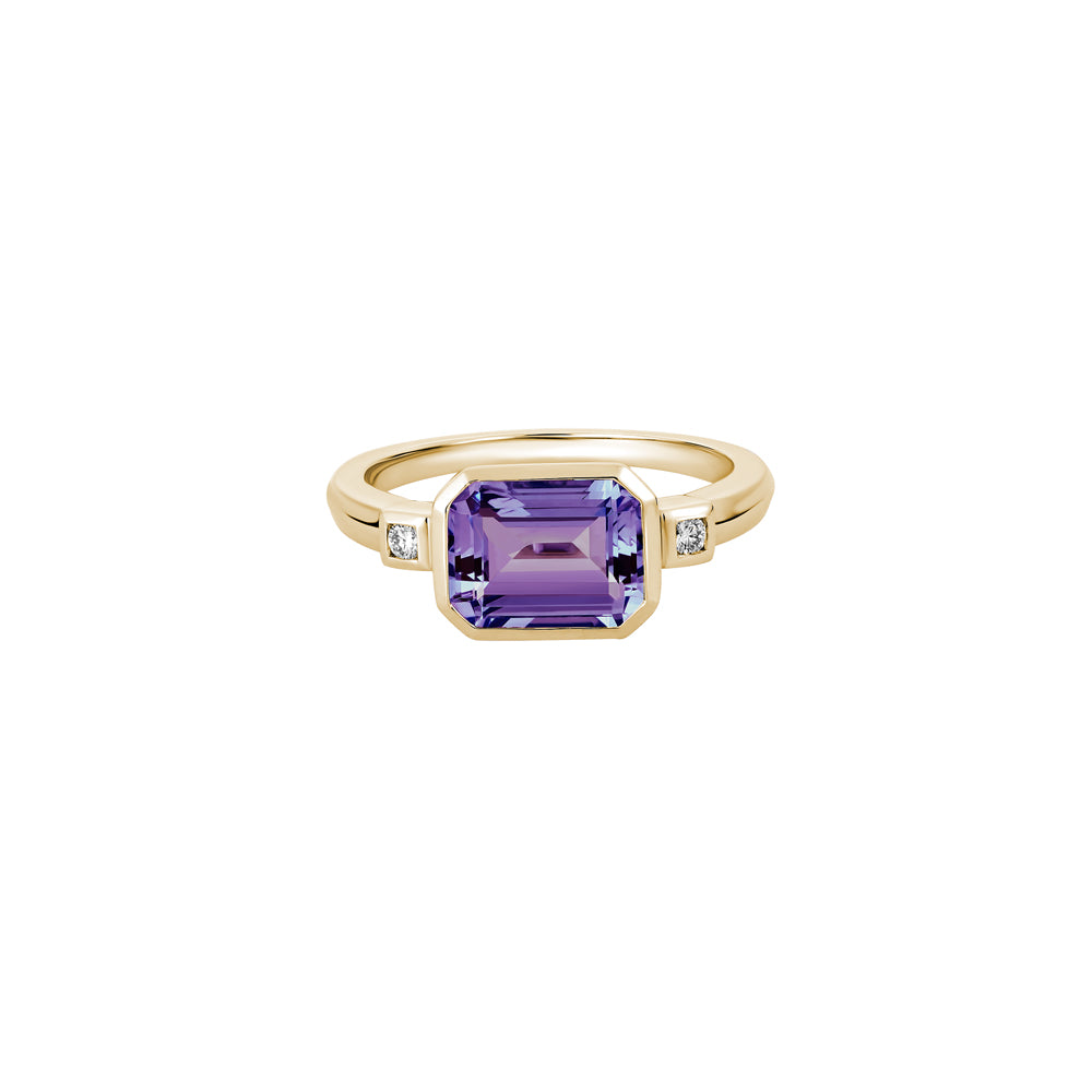 Exquisite Semi-Precious Gemstone and Diamond Birthstone Ring for Adornment